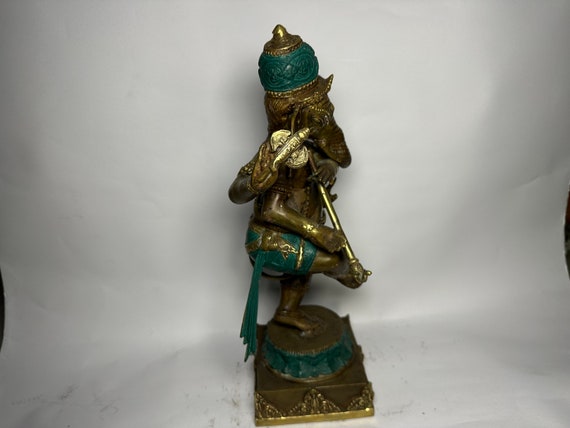 18インチ ガネーシャ ブロンズ像、ヒンズー教の神、象の神、ガネーシャ