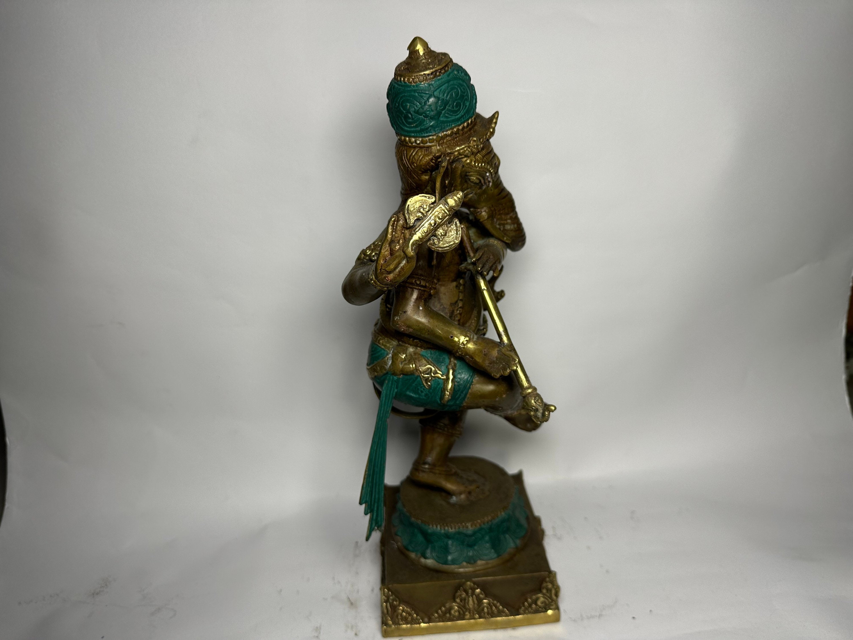 18インチ ガネーシャ ブロンズ像、ヒンズー教の神、象の神、ガネーシャ