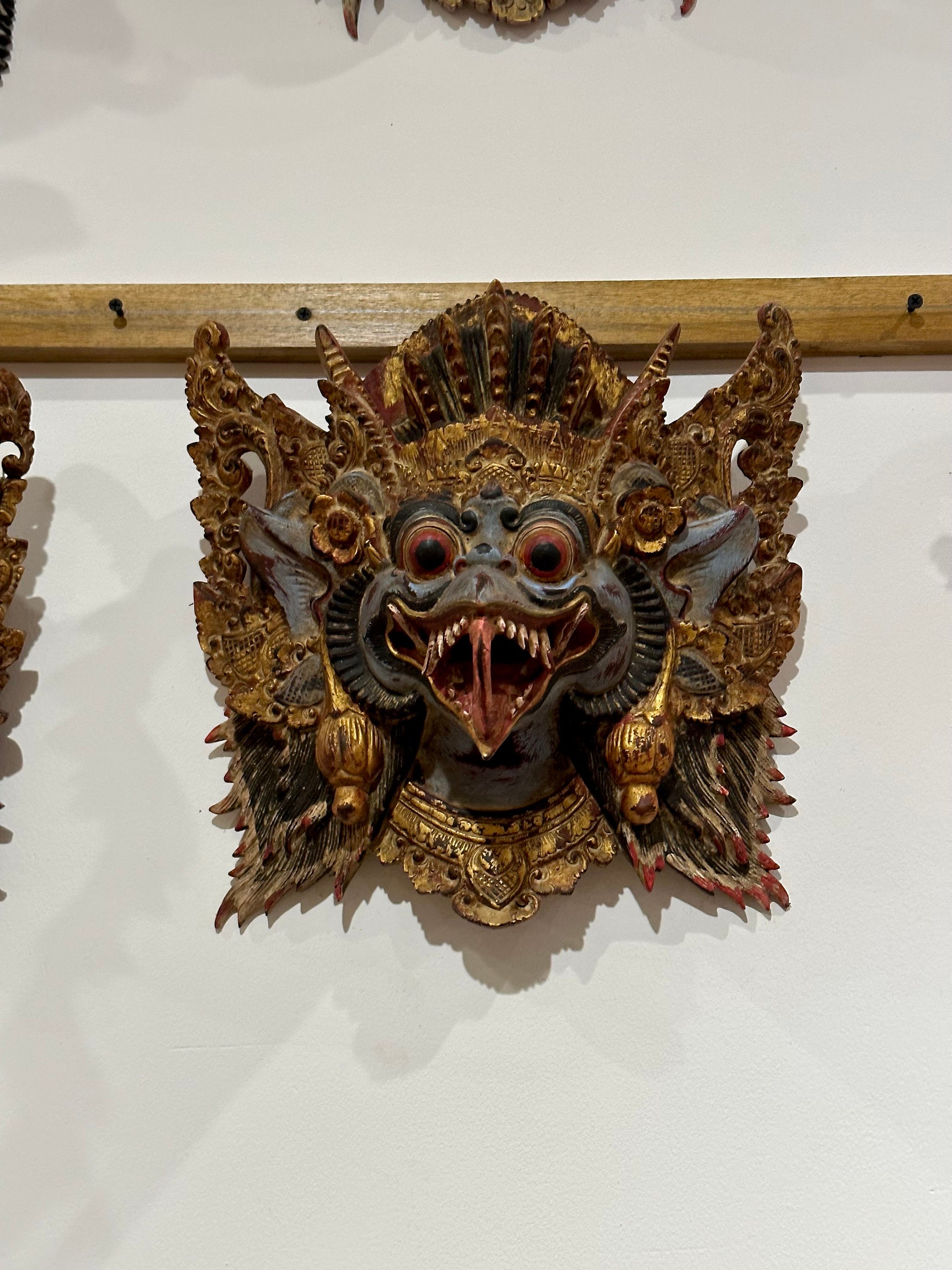 15 Inch Garuda Wooden Balinese Mask, Mask Statue, Paksi Wooden Statue ...