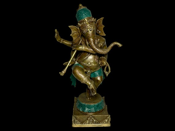 ガネーシャ ブロンズ像 18インチ ガネーシャ ブロンズ像、ヒンズー教の神、象の神、ガネーシャ