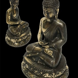 Statue de Bouddha en bronze, Sculpture de Bouddha, Cadeau spirituel, Figurine de Bouddha, Autel bouddhiste, Statue de Bouddha en bronze antique, Cadeau de Noël