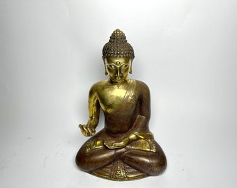 Bronze Buddha Statue, Buddha Sculpture, Spiritual Gift, Buddha Figurine, Buddhist Altar, Antique Bronze Buddha Statue, Christmas Gift