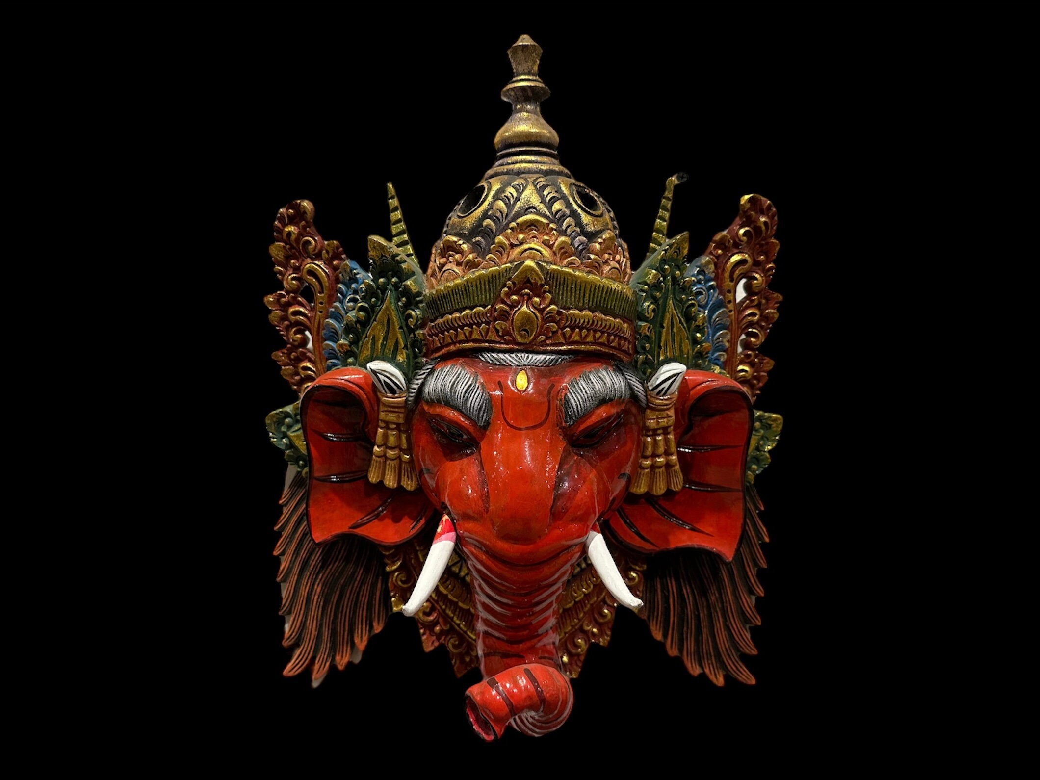 Ganesha Wooden Mask main image 1