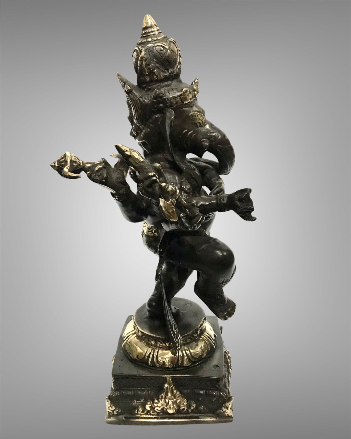 12.2 INCH 8 Arms Ganesh hindu God antique Bronze Ganesh Etsy