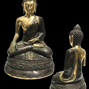 13.4 ZOLL Bronze Buddha Statue, Buddha Skulptur, buddhistischer Altar, Buddha Statue, Geschenk für Vater
