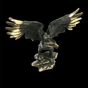 8.3 INCH Bronze Eagle, Animal Figurine, Animal Lovers, Art Deco, Home Decoration, Eagle sculpture, birthday gift, Christmas Gift
