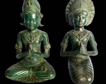 Estatua de bienvenida balinesa, estatua de pareja, boda balinesa, regalo de cumpleaños, estatua de bienvenida, regalo de boda, regalo de Navidad, baile balinés