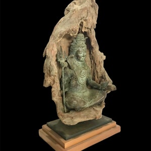 Bronze Shiva Meditation, Hindu God, Shiva Sculpture, Lord Mahadewa, Lord Shiva, Spiritual Gift, Christmas Gift, Rare Item