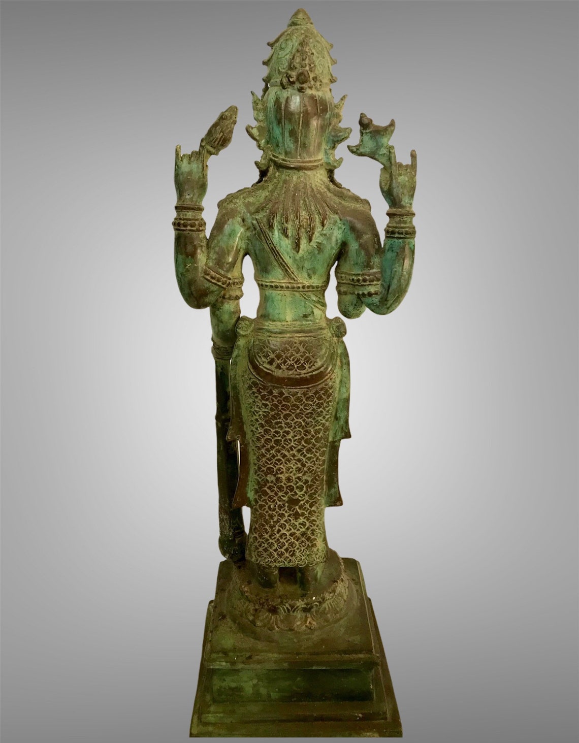 18.5 INCH Lord Vishnu Four Hands hindu god vishnu sculpture | Etsy