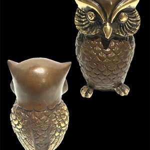 Mini Bronze Owl, Standding Owl, Animal Figurine, Animal Lover, Bronze Owl Statue, Birthday Gift, Christmas Gift