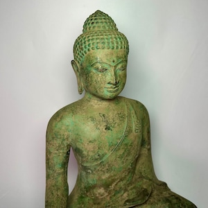 13.3 INCH Antique Buddha, buddha sculpture, spiritual gift, bronze buddha statue, rare item, buddha home decor statue, Valentine Day Gift