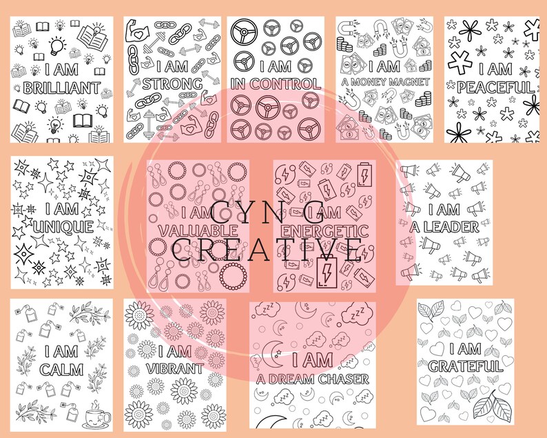 Adult Coloring Book, Download Coloring Page, Digital Coloring Sheets