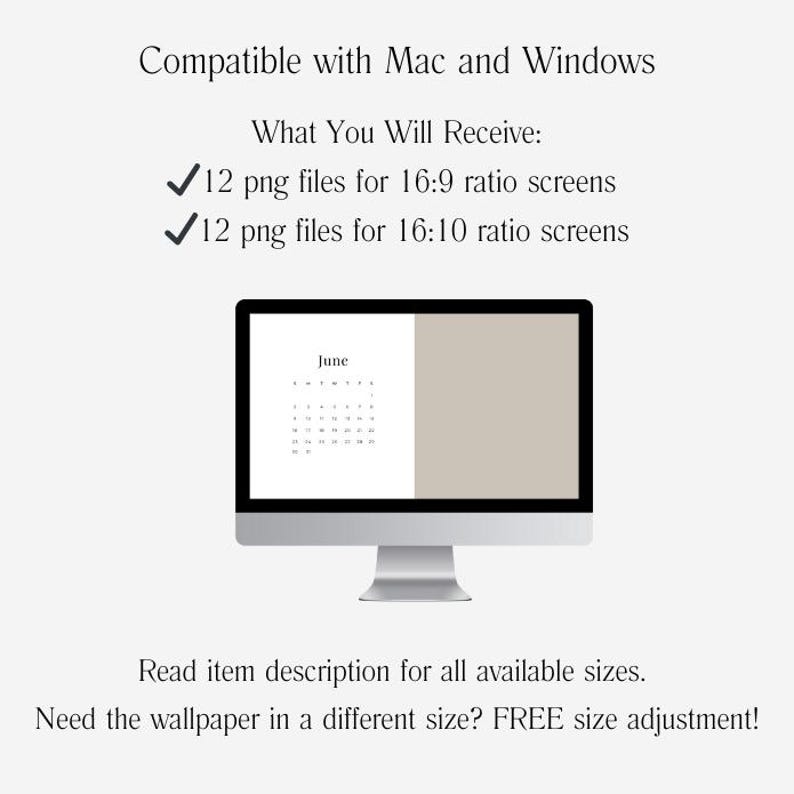 2026 Minimalist Desktop Calendar Wallpaper: Neutral Calendar Computer ...