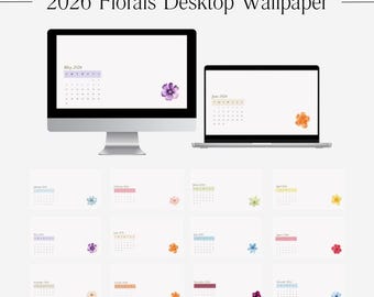 2026 Floral Desktop Calendar: Minimalist Monthly Organizer (Digital Download)