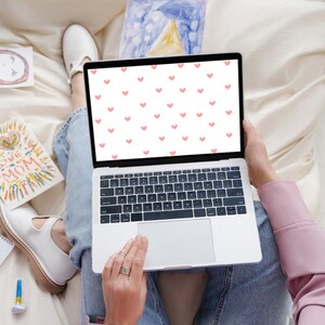 Hearts desktop background, girly background, hearts laptop wallpaper, aesthetic wallpaper, girly wallpaper, pink desktop, love, pc mac