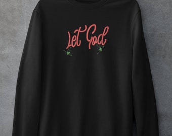 3D Puff "LET GOD" Machine Embroidery Design| Embroidery Digital File