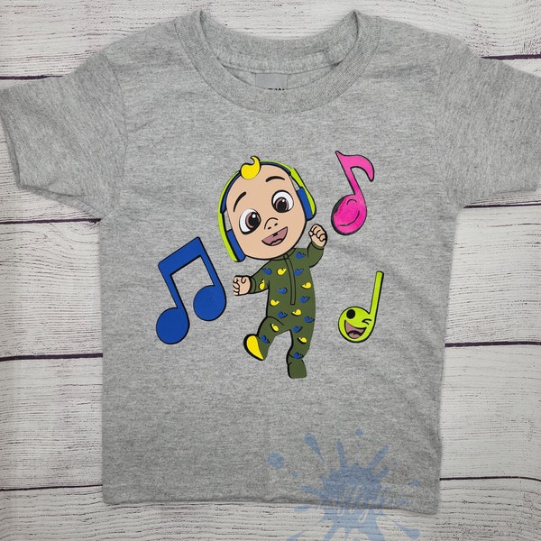 Cocomelon Birthday Shirt. Graphic T Shirt. Personalized Baby Boy Baby Girl Shirt