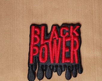 Black Power Iron-On Patch | 3D Puff Design