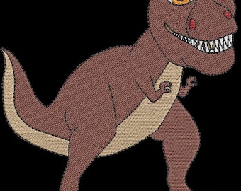 Angry T-Rex Dinosaur Embroidery Design (Digital Download)