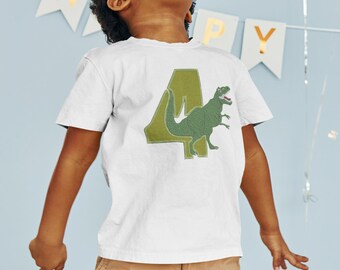 T-rex Dinosaur Blanket Applique Embroidery Design | Dino Birthday Numbers (INSTANT DOWNLOAD)