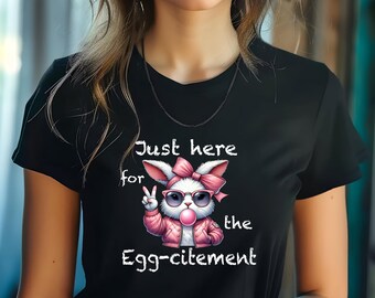 Egg-citement Easter T-Shirt | Bunny Graphic Tee