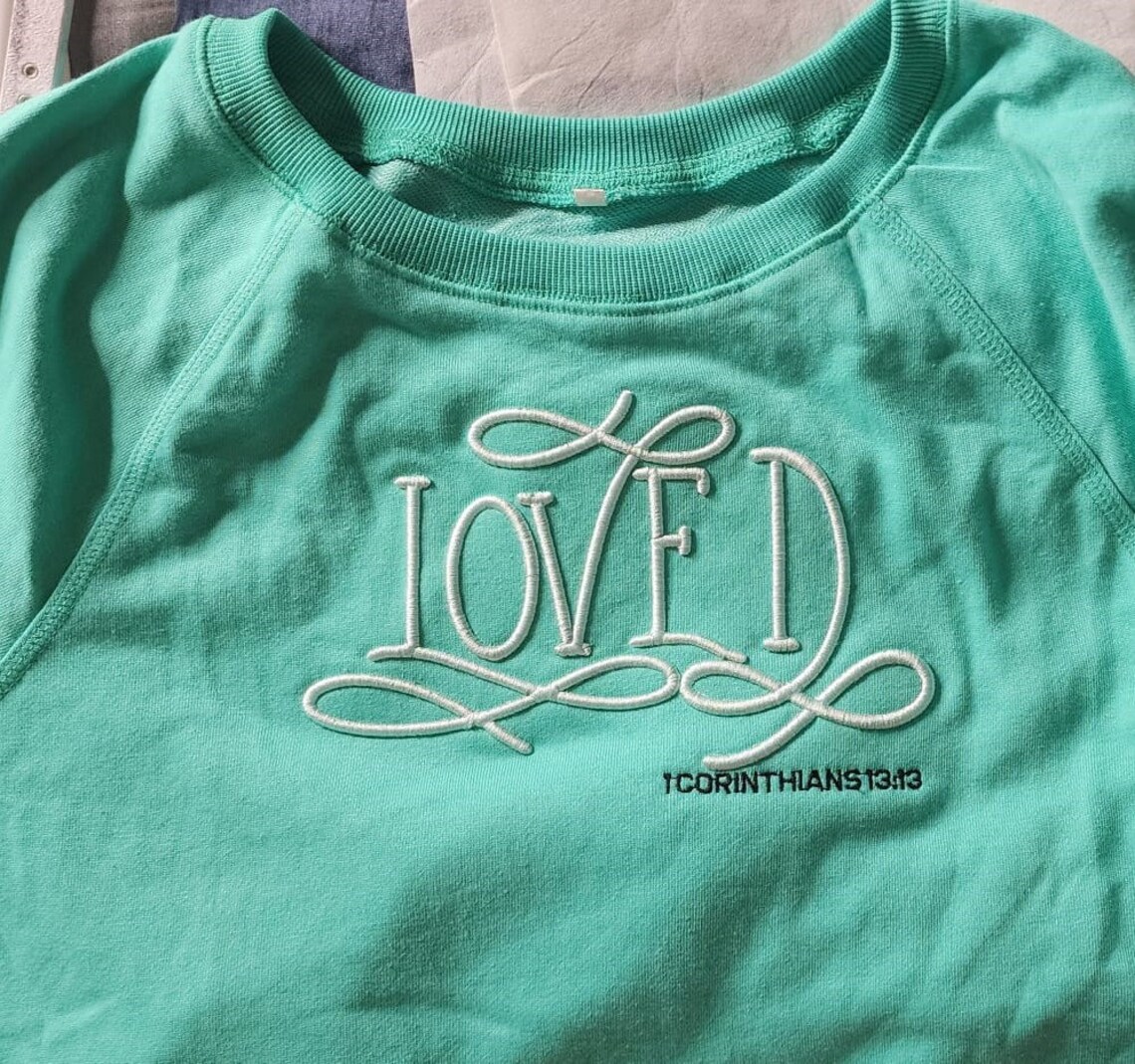 3D Puff Loved Embroidery Design| Valentine 3D Puff Loved Embroidery ...