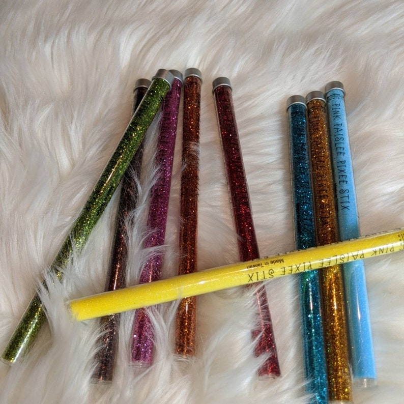 PINK PAISLEE Pixie Stix Metallic Glitter Sticks Craft Glitter Etsy