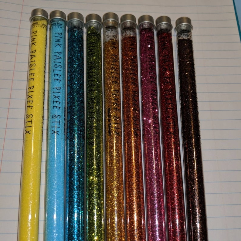 PINK PAISLEE Pixie Stix Metallic Glitter Sticks Craft Glitter Sticks