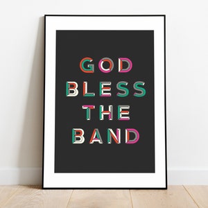 THE COURTEENERS God Bless The Band Lyrics Print - - A5-A4-A3-A2-A1 - - Wall Decor, Lyric Song Music Print, St Jude Not Nineteen Forever