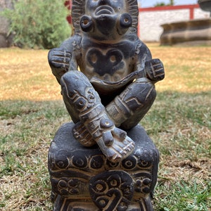 Extraordinary Medium piece Lord Xochipilli lord of Flowers and beauty entheogenic plants in his body Toltec Aztec Maya