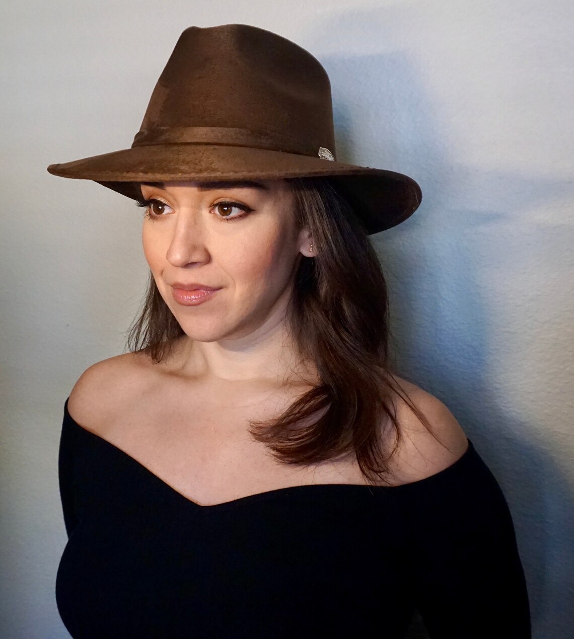 Brown Suede Hat suede hats sun hats women hats cowgirl Etsy