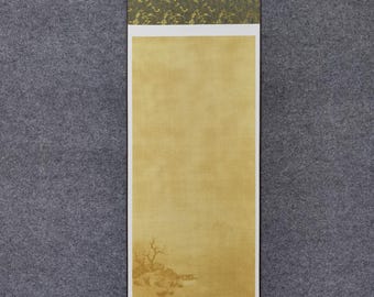 Blank Hanging Scroll for Your Painting Calligraphy Art, Deer and Willow Pattern, Art Essentials
