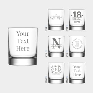 Personalised Whiskey Glass Engraved Custom Etched Bespoke Glass Any Text Custom Gift for Whisky Glassware Wedding Gift