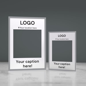 Customisable Selfie Frame Bespoke Corporate Own Logo Business effect Personalised Party Decoration Ideal Gift Event
