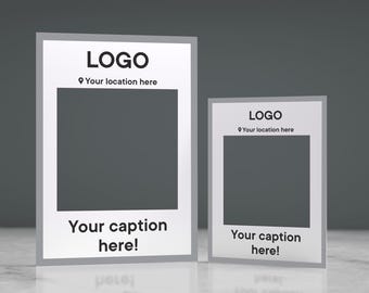Customisable Selfie Frame Bespoke Corporate Own Logo Business effect Personalised Party Decoration Ideal Gift Event
