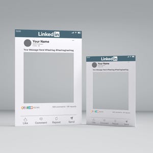 Customisable Social Media Selfie Frame Bespoke Linkedin Effect ...