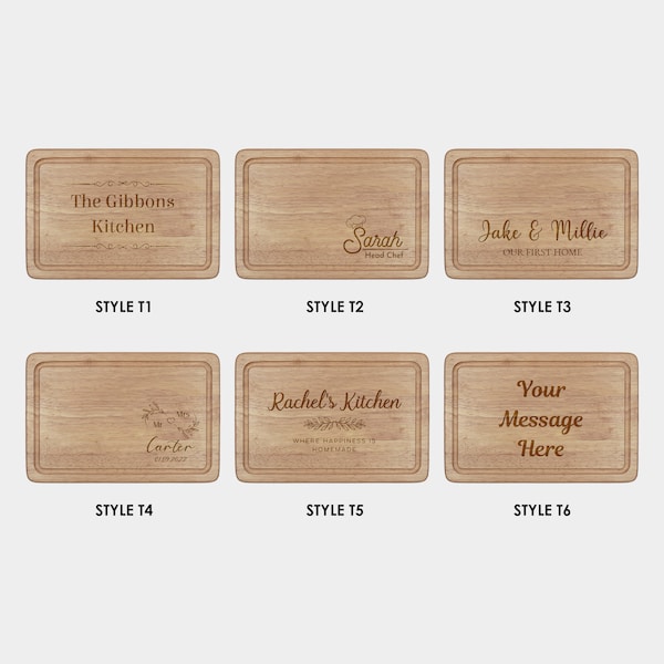 Personalised Chopping Board Engraved Wooden Cutting Board