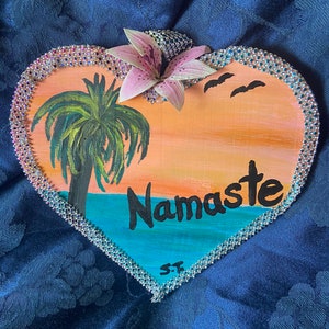 Namaste Tropical wood heart
