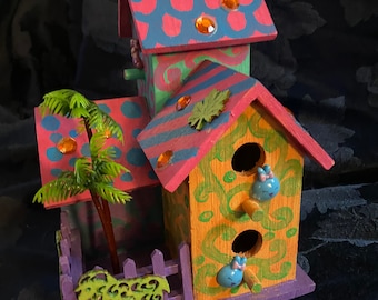 Filigree Psychedelic Decorative Birdhouse