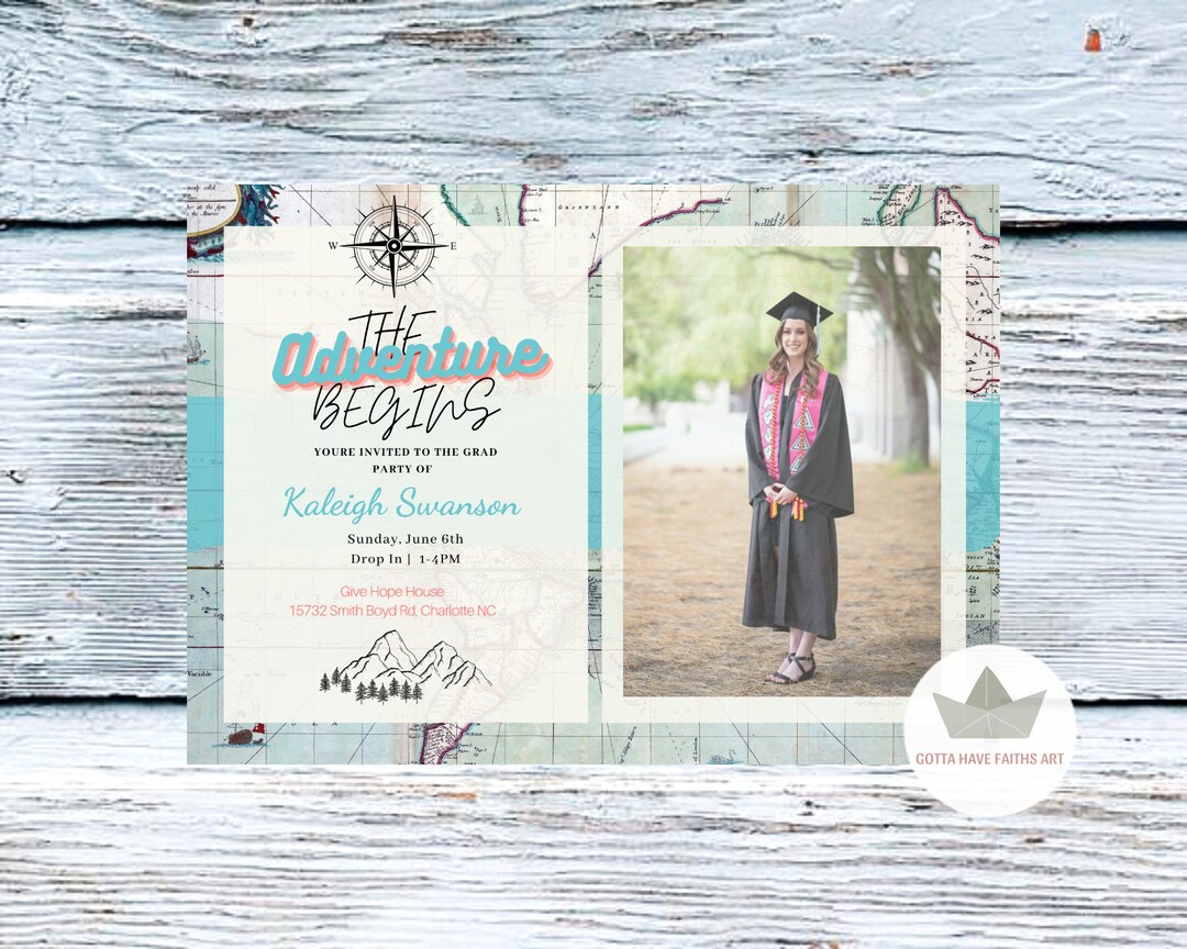 Digital Graduation Party Invitation Customizable Etsy