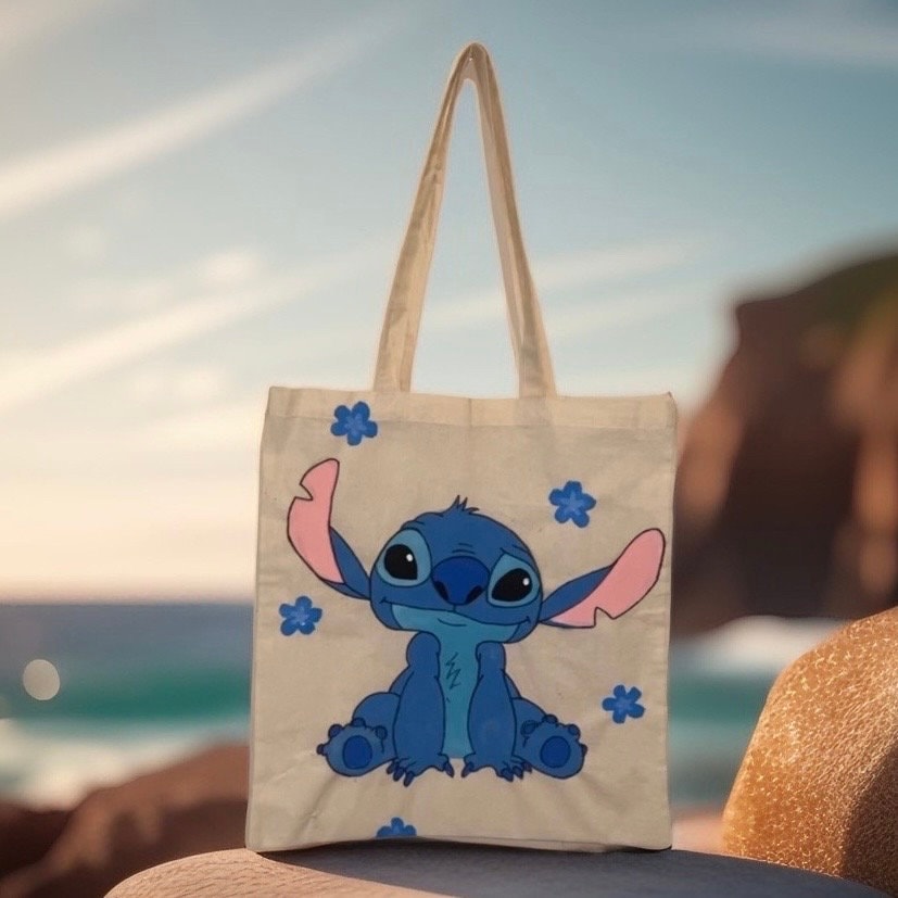 Tote bag 'Stitch' 'Disney' - Ecru - Kiabi - 3.50€