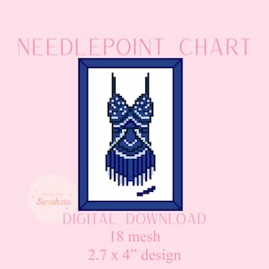 midnight Needlepoint Chart, Needlepoint Paint Chart, Digital Download, NDLPT PDF, 18 mesh