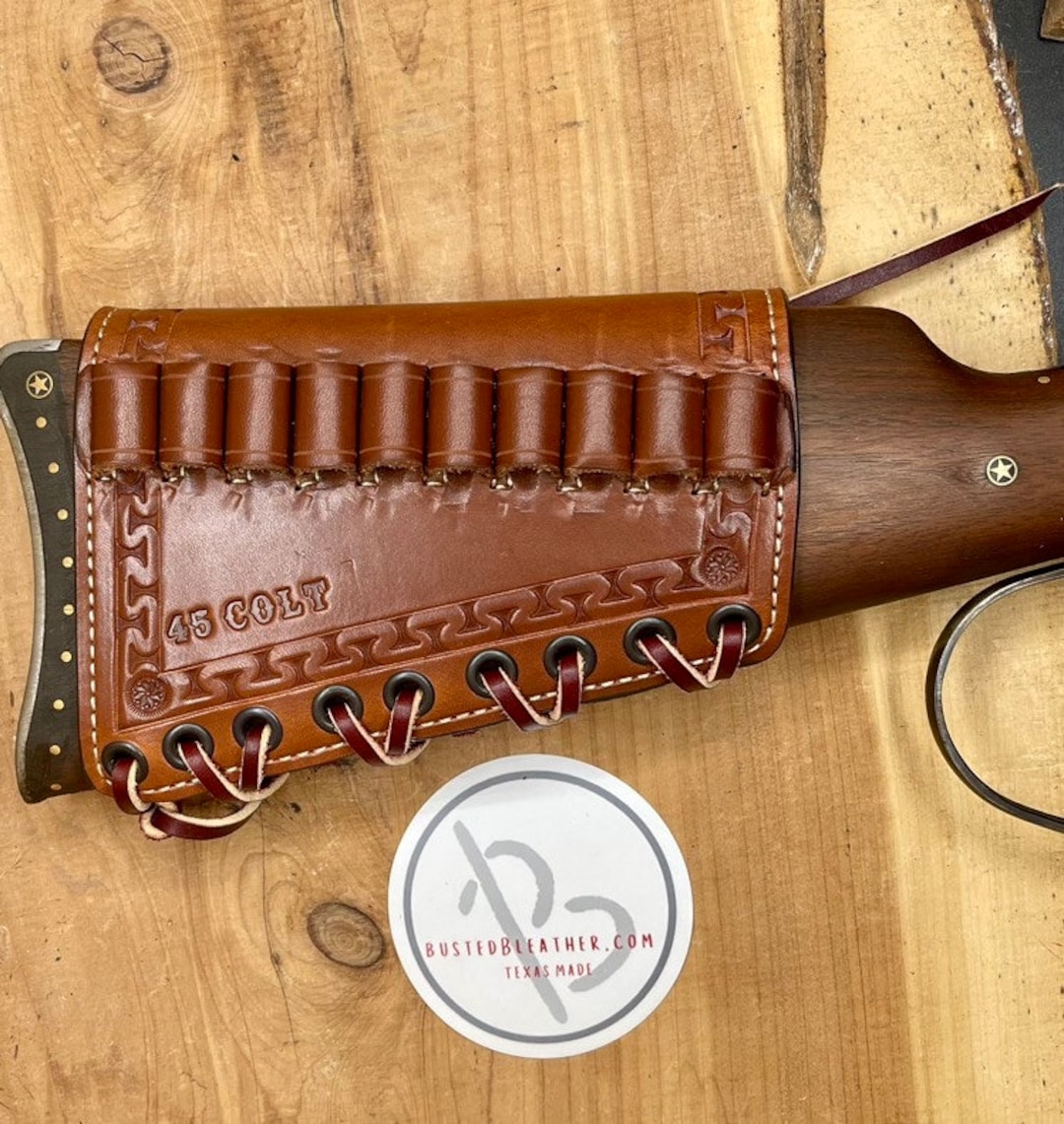 Leather Buttcover/ammo Loops for Leveraction Rifle made to Etsy