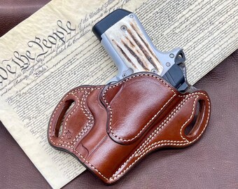 Texas Bodyguard Holster RH for Kimber Micro 9 in Golden Brown w/Natural Stitch *In Stock*