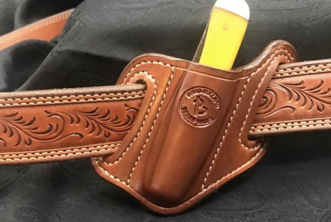 Slant Knife Sheath for a Case 2 Blade Trapper Knife made to Etsy