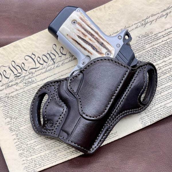 Texas Bodyguard Holster RH Kimber Micro 9 in Chocolate w/ Brown Stitch *In Stock*
