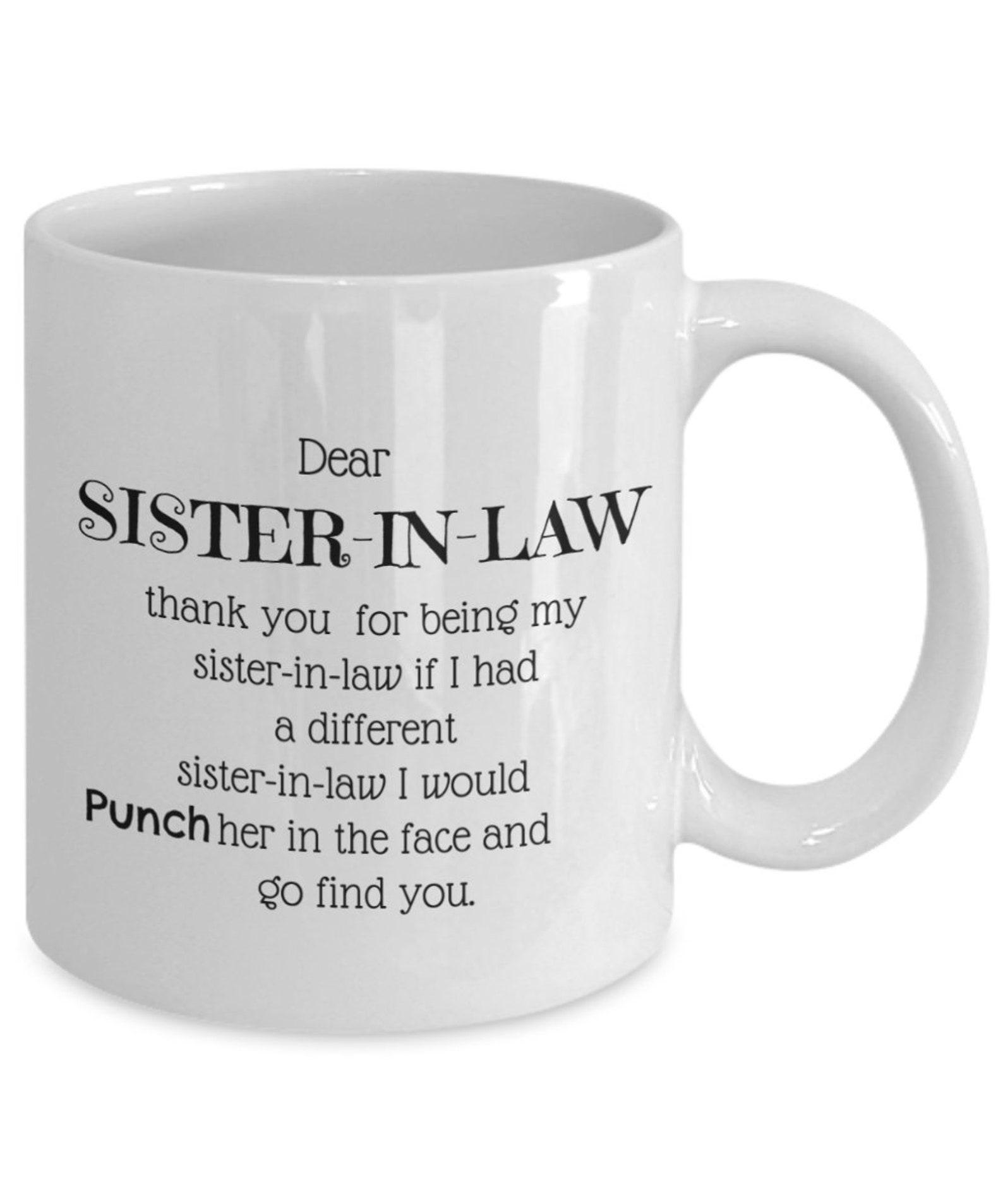 Best sister inlaw gifts funny mug gift for sisterinlaw Etsy