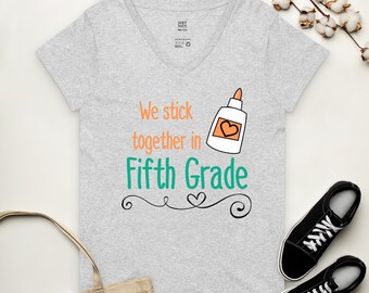 Teacher Shirt SVG, We Stick Together In Fifth Grade, Teacher Team Shirt,  Teacher Saying, Teacher Shirt Design, Printable Design, Cricut