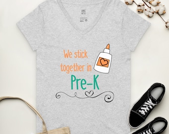 Teacher Shirt SVG, We Stick Together In Pre-K, Teacher Team Shirt,  Teacher Saying, Teacher Shirt Design, Printable Design, Cricut