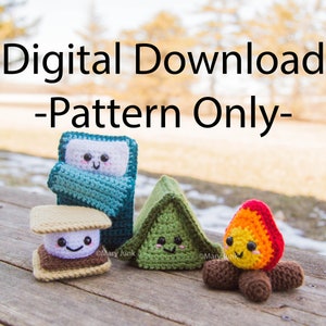 Paquete de patrones de crochet para campistas felices - DESCARGA DIGITAL PDF -
